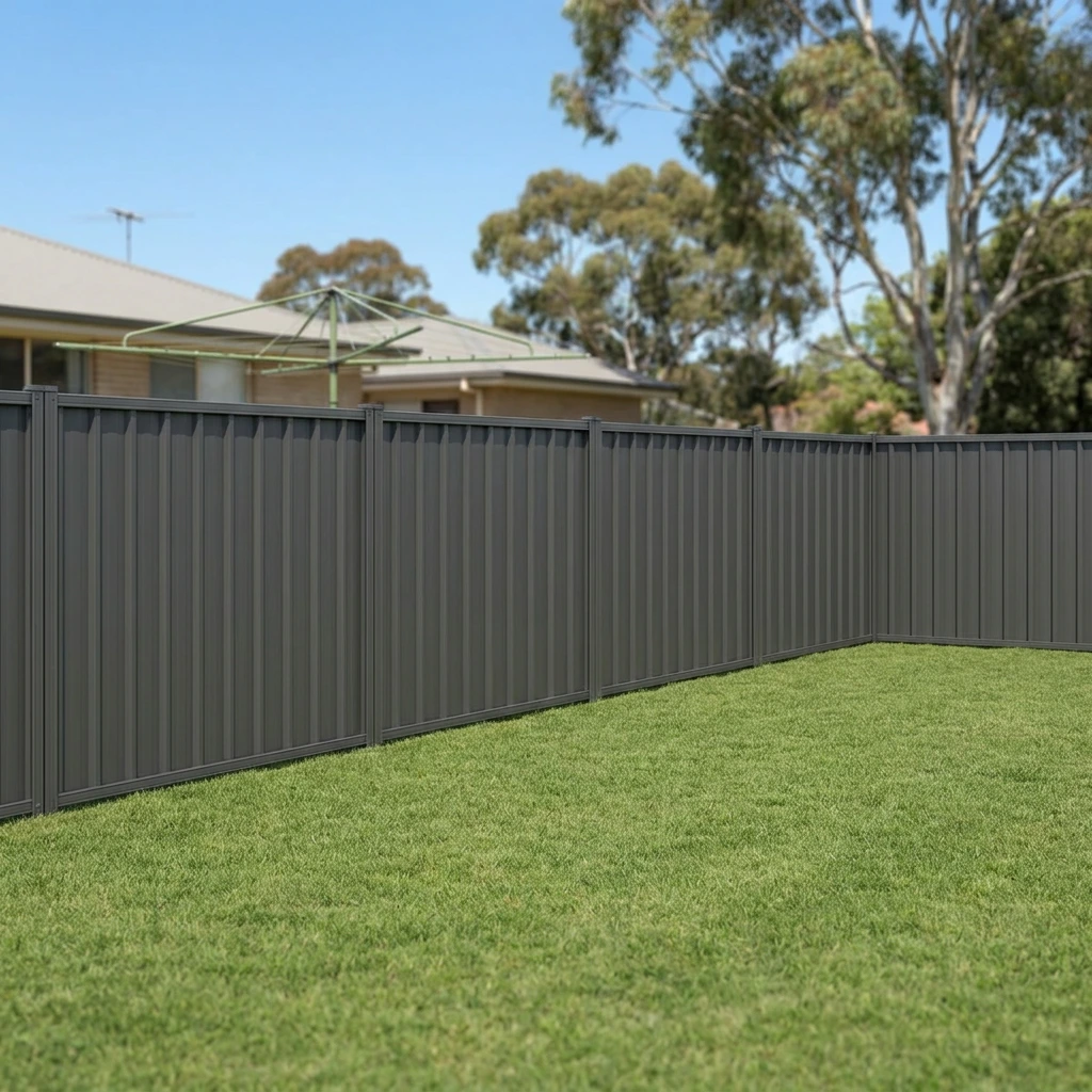 New fence line set out along a sloping Buderim boundary by BCM Builders